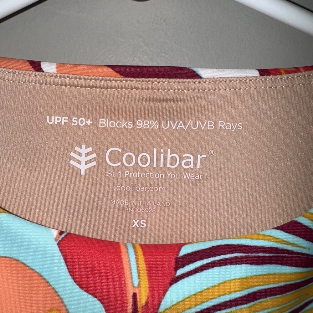 NWT Coolibar Kaylana Tank Top Woman’s XS UPF 50+ Floral Red Tropical 10642 Lined - Picture 2 of 7